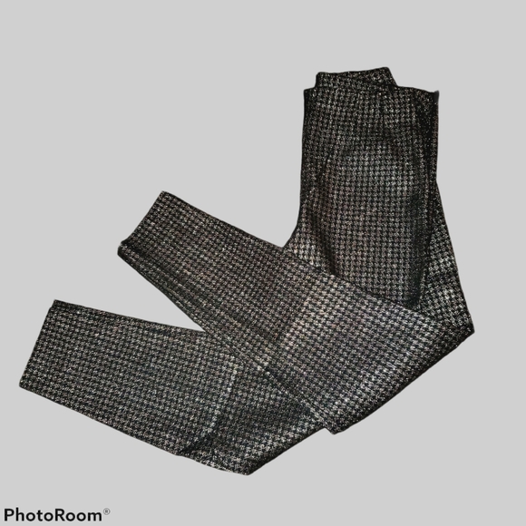 Time and Tru New Skinny Ankle Length Black & Gold Pant 214 - Picture 3 of 6